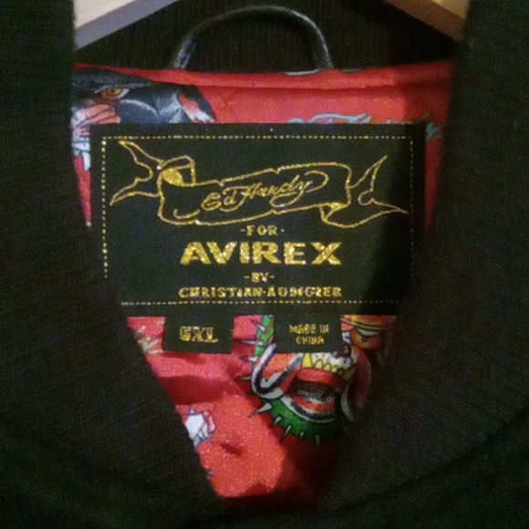 Vintage Avirex Ed Hardy Leather Bomber - Picture 3 of 3
